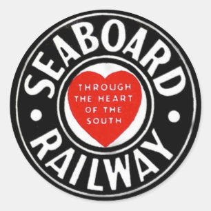 Seaboard Air Line Railway Heart Logo Classic Round Sticker