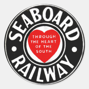 Seaboard Air Line Railway Heart Logo Classic Round Sticker