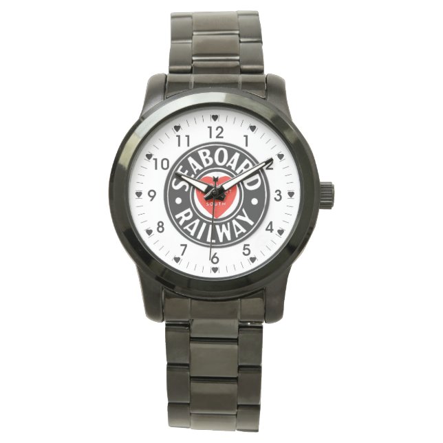 Seaboard Air Line Railway Heart Logo Watch (Front)