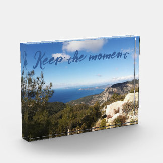 Seacoast Mountain Forest Landscape Blue Sky Turkey Photo Block