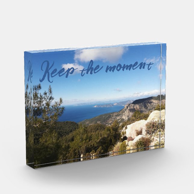 Seacoast Mountain Forest Landscape Blue Sky Turkey Photo Block (Left)