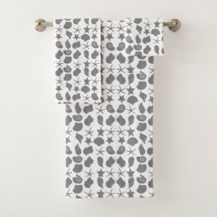 Seacombers dark grey bath towel set