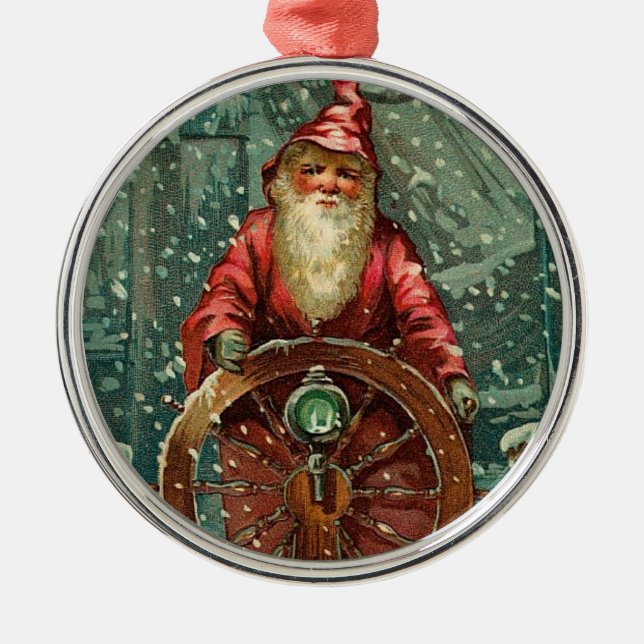 Seafaring Santa Ornament (Front)
