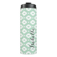Seafoam and Grey Aztec Monogram