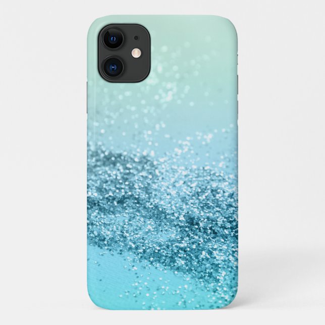 Seafoam Aqua Ocean MERMAID Girls Glitter #3 Case-Mate iPhone Case (Back)
