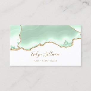 Seafoam green agate business card