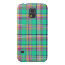 Seafoam Green and Pink Girly Plaid Pattern