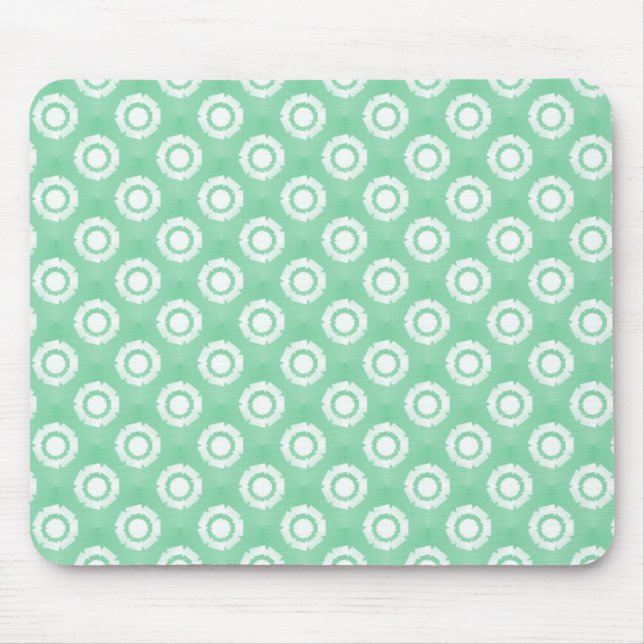 Seafoam Green Funky Flower Mousepad (Front)