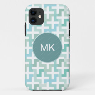 Seafoam Green Geometric iPhone 11 Case