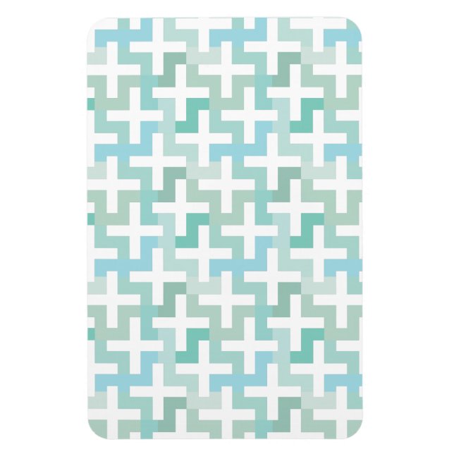 Seafoam Green Geometric Magnet (Vertical)