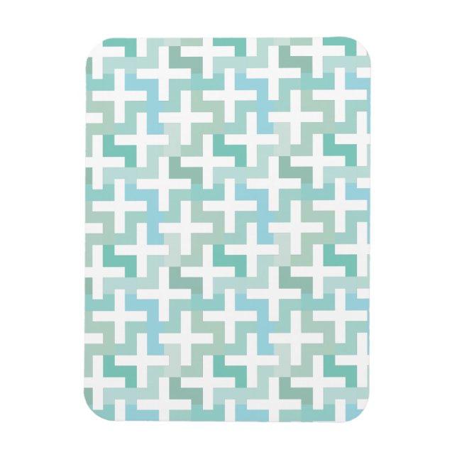 Seafoam Green Geometric Magnet (Vertical)