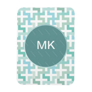 Seafoam Green Geometric Magnet