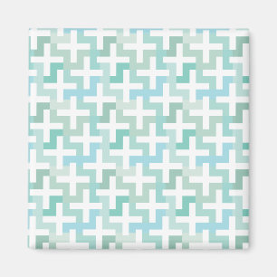 Seafoam Green Geometric Magnet