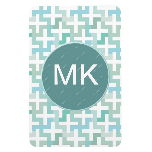 Seafoam Green Geometric Magnet (Vertical)