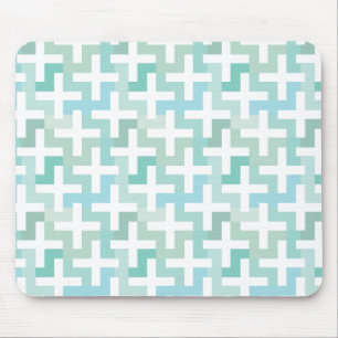 Seafoam Green Geometric Mouse Mat