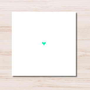 Seafoam Green Minimalist Little Heart No Text Card