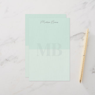 Seafoam Green Personalised Stationery Paper