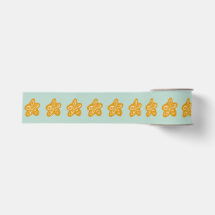 Seafoam Green Princess Golden Flowers Birthday Grosgrain Ribbon