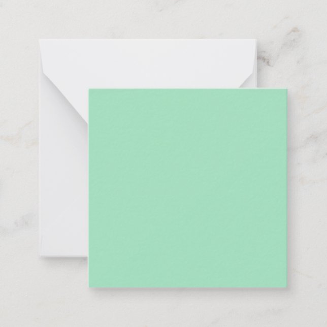Seafoam Green Solid Colour Card (Front)