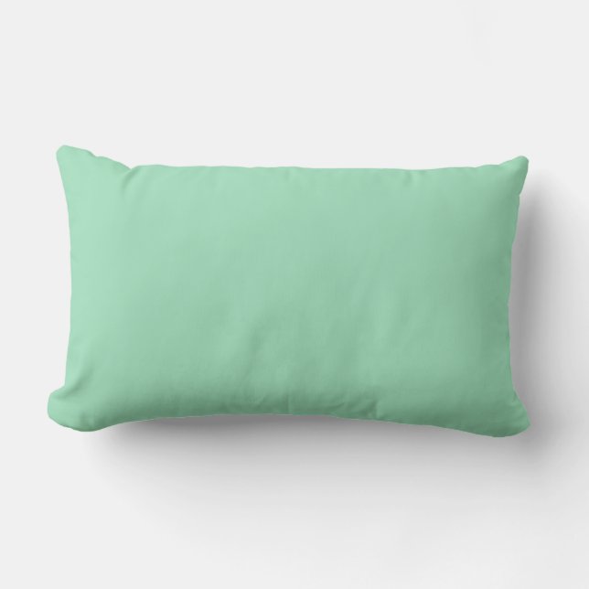 Seafoam Green Solid Colour Lumbar Cushion (Front)