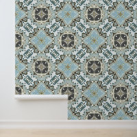 Seafoam Green Teal Turquoise Bohemian Tribe Art