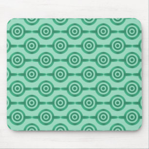 Seafoam Green Trendy Circles Mousepad