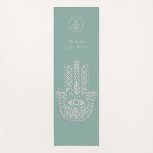 Seafoam Green Yoga Studio Hamsa Customisable Mat
