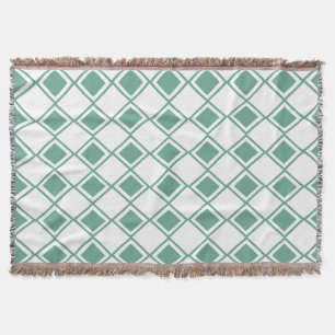 Seafoam Harlequin Throw Blanket