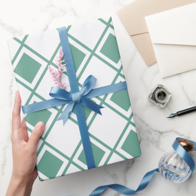 Seafoam Harlequin  Wrapping Paper (Gifting)