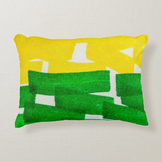 Seafoam Lilac Boho Hand Drawn Stroke. Fuchsia Hot  Decorative Cushion (Front)