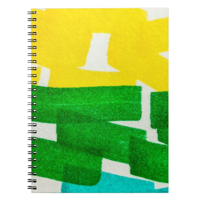 Seafoam Lilac Boho Hand Drawn Stroke. Fuchsia Hot  Notebook (Front)