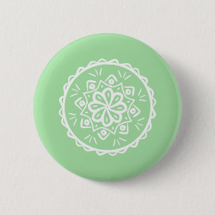 Seafoam Mandala 6 Cm Round Badge