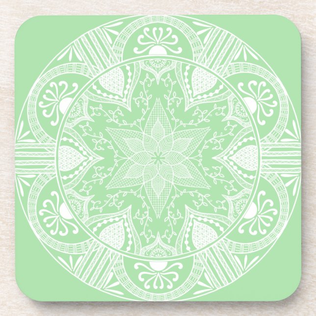 Seafoam Mandala Coaster (Front)