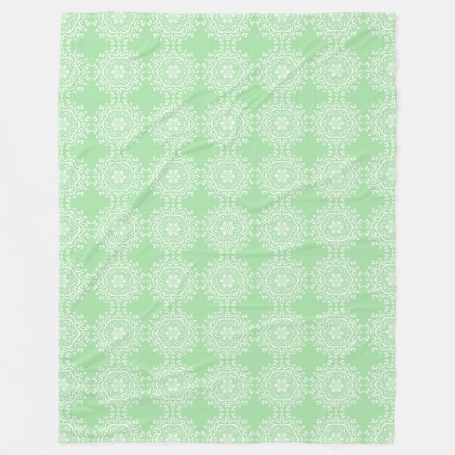 Seafoam Mandala Fleece Blanket (Front)