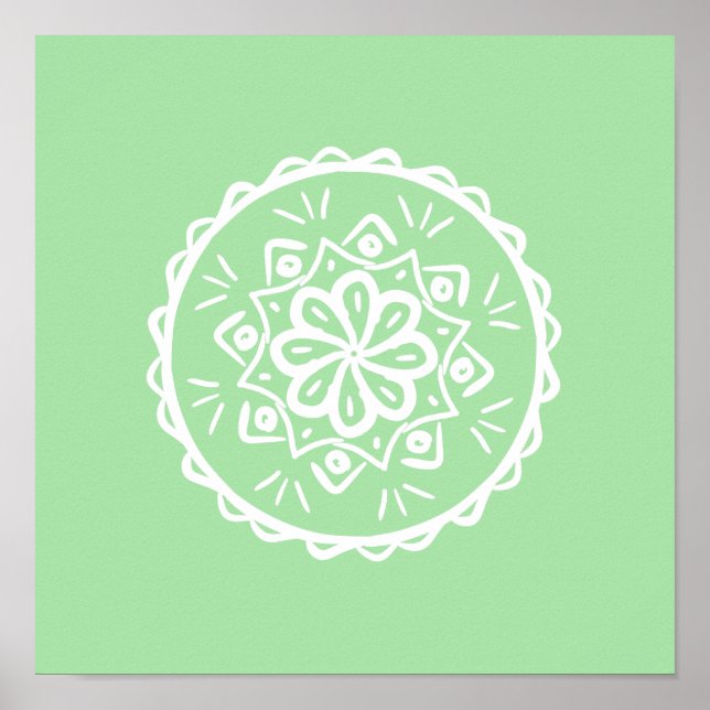 Seafoam Mandala Poster (Front)