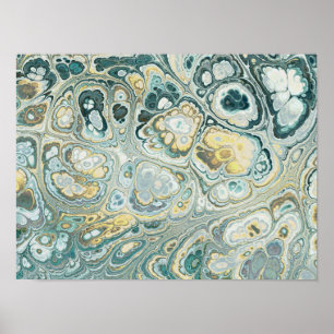 Seafoam Marble Harmony Poster