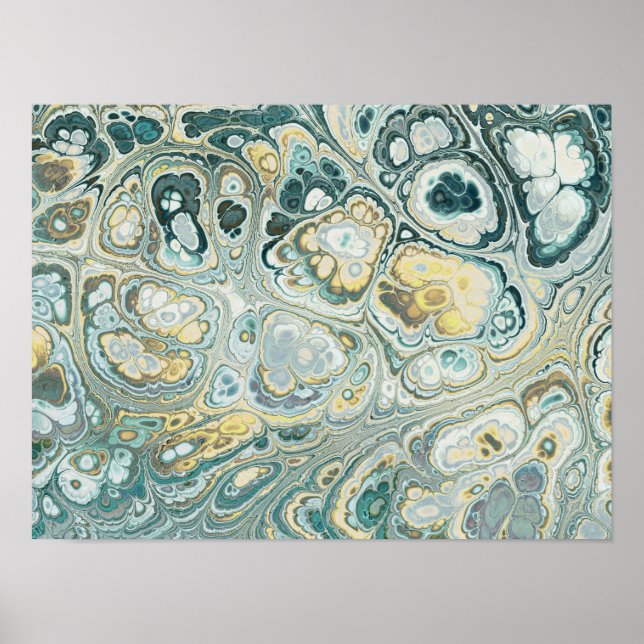 Seafoam Marble Harmony Poster (Front)