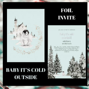 Seafoam Penquin Baby It's Cold Outside Silver