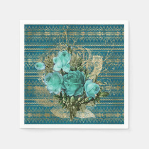 Seafoam Roses Bouquet Napkin