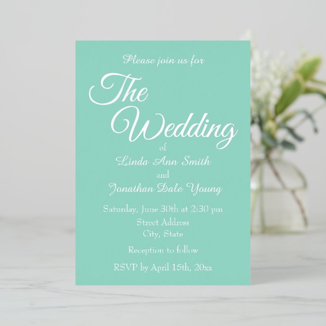 Seafoam Simple Style Wedding (Standing Front)