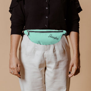 Seafoam Stylised Bridesmaid Name Bum Bags