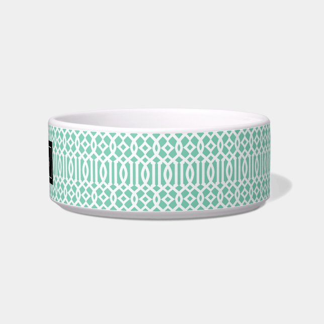 Seafoam Trellis | Pet Bowl (Right)