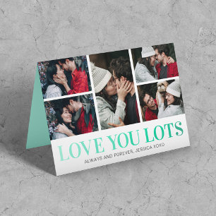 Seafoam Valentines Day 5 Photo Holiday Card