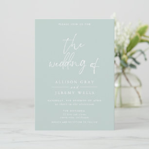 Seafoam Wedding Invitation