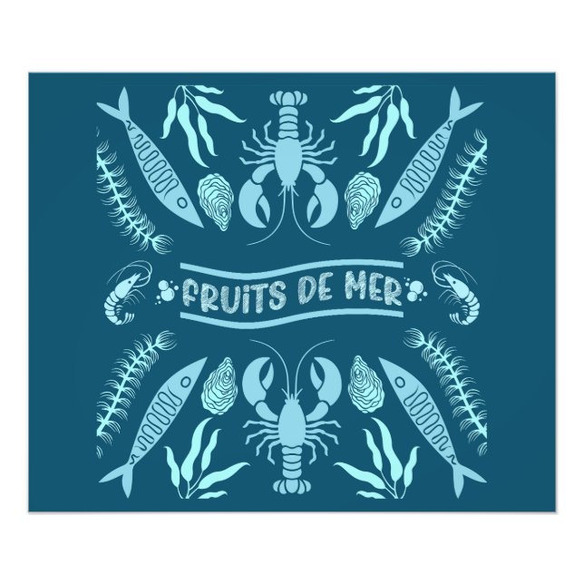 Seafood Art Decor Prints (Front)