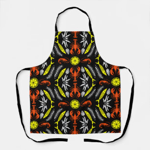 Seafood Art Decor Prints Apron