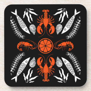 Seafood Art Decor Prints Coaster
