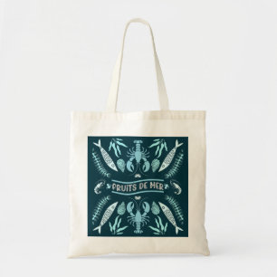 Seafood Art Decor Prints Tote Bag