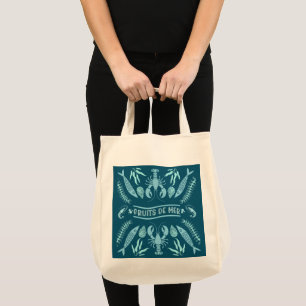 Seafood Art Decor Prints Tote Bag