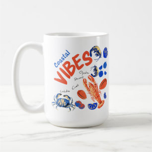 Seafood Beach Fisherman Ocean Tropical Quote  Coffee Mug